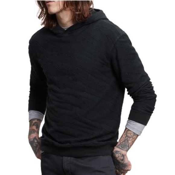 John Varvatos Other - John Varvatos Huntsville Clawed Rip Hoodie Indigo